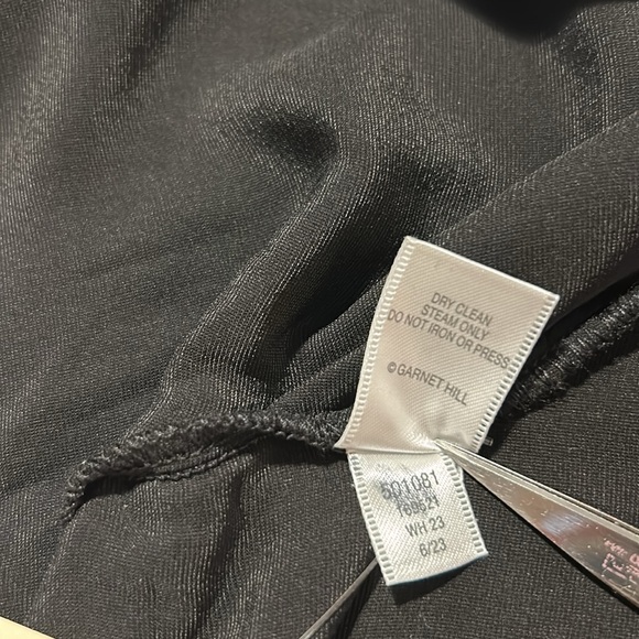 Garnet Hill ~ new ~ Black Velvet Wrap Midi Dress in size 12 - Picture 12 of 16
